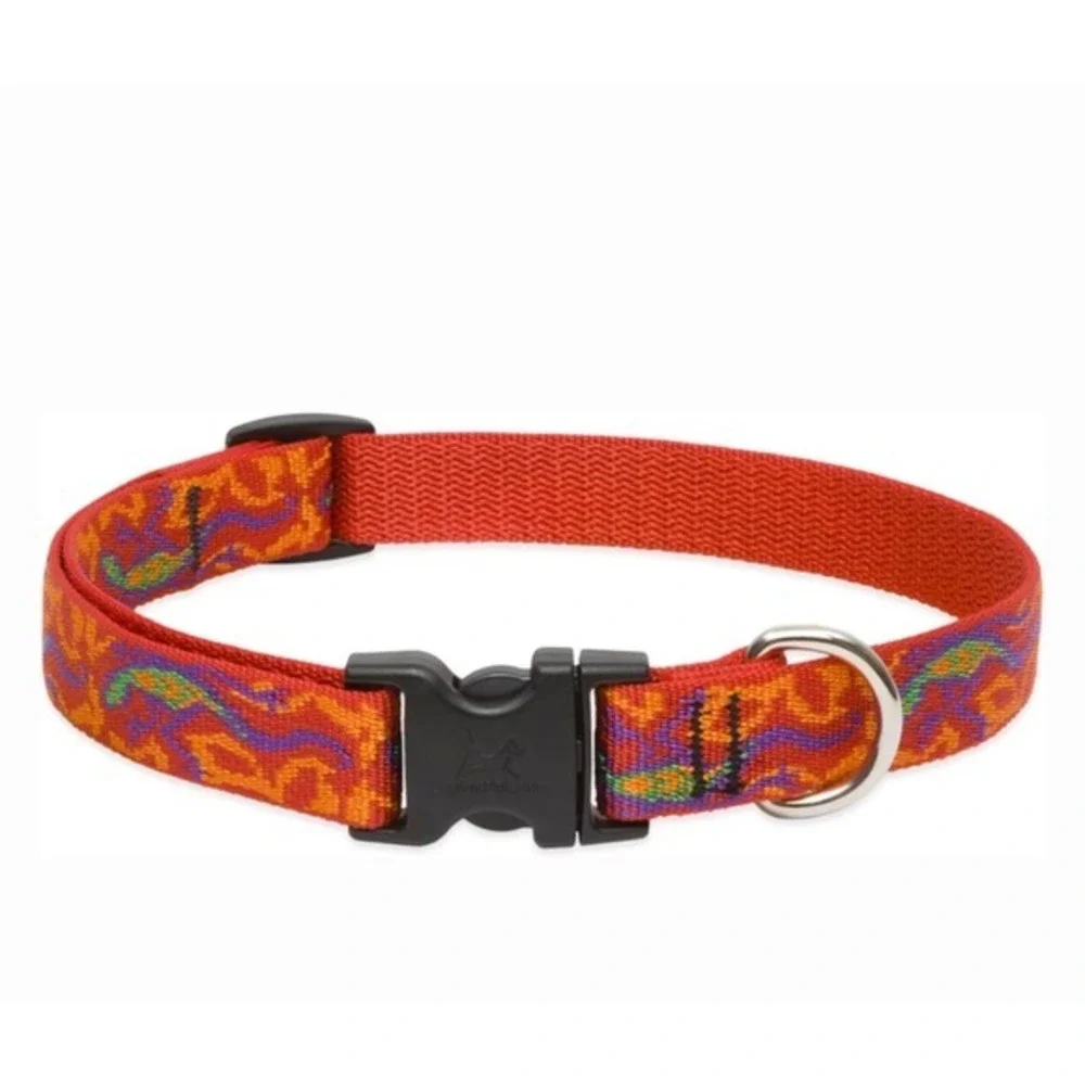 Lupine Pet Dog Collar Ghecko -‎ 3/4 Inch width NWOT
