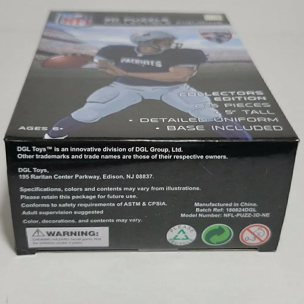 ‎New England Patriots 3D Puzzle Uniform Collectible Figurine 25 Pieces NFL Gift