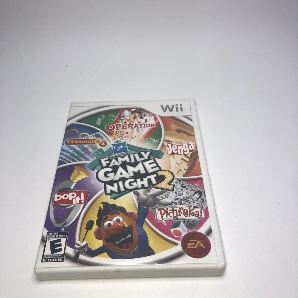 Hasbro Family Game Night‎ 2 (Nintendo Wii, 2009) COMPLETE disk/case/manual