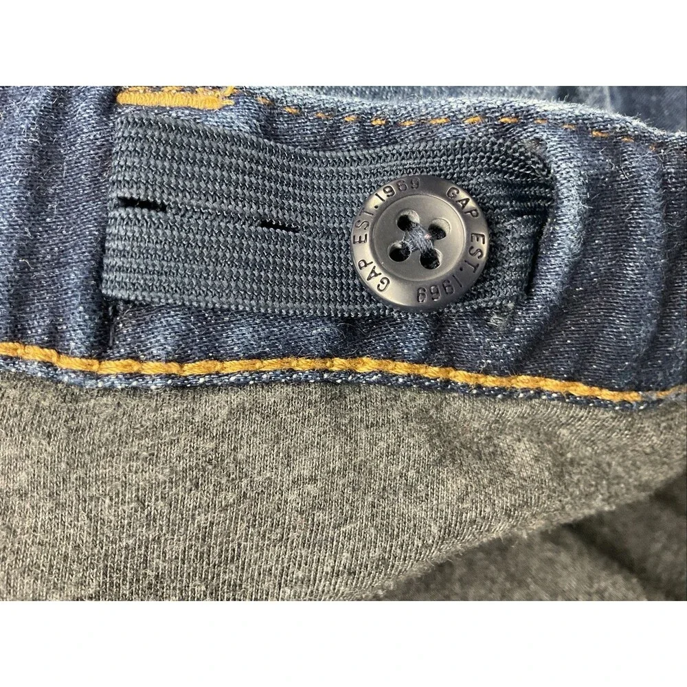 Gap Kids‎ 1969 Girls 12 Denim Jeans Regular Straight Knit Lined Medium Wash