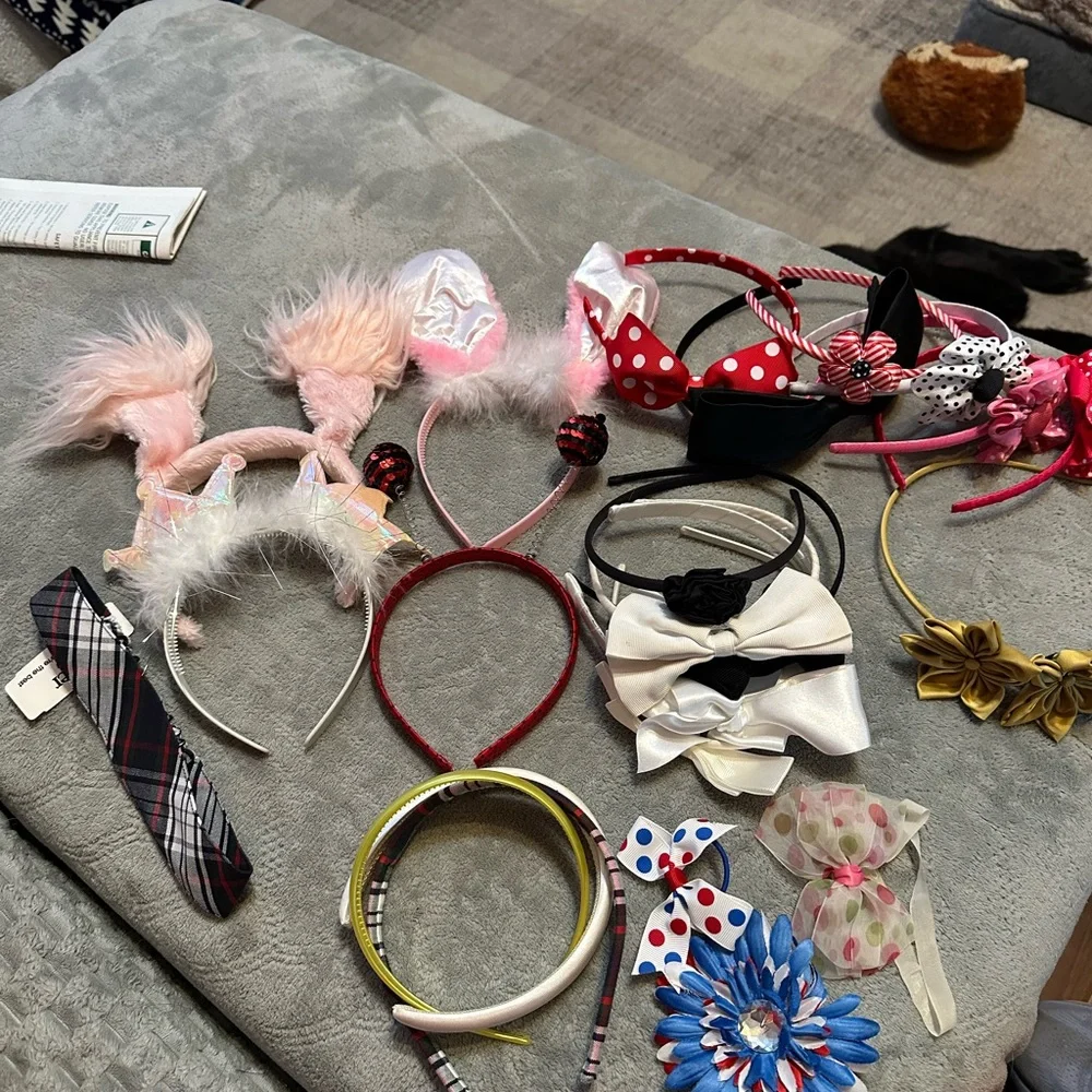 Charming Kids Headband Collection - Pink,‎ Red, Black, White