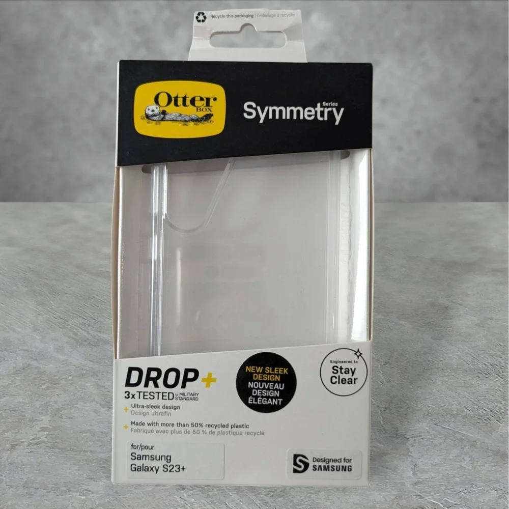 G7. Otterbox Symmetry Drop+ Case for Samsung Galaxy S23+ In‎ Clear