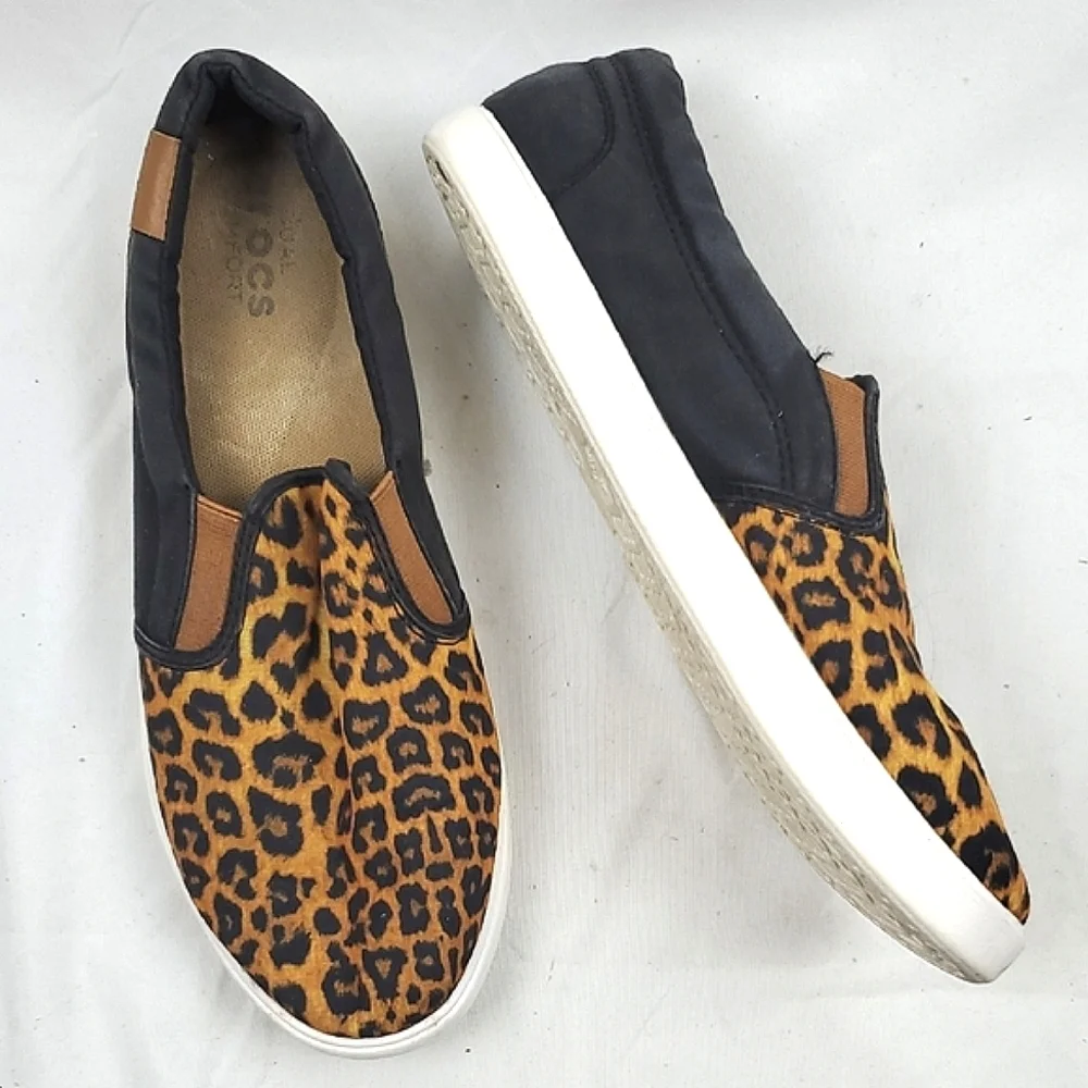 Crocs Citilane Leopard‎ Print Slip On Sneaker