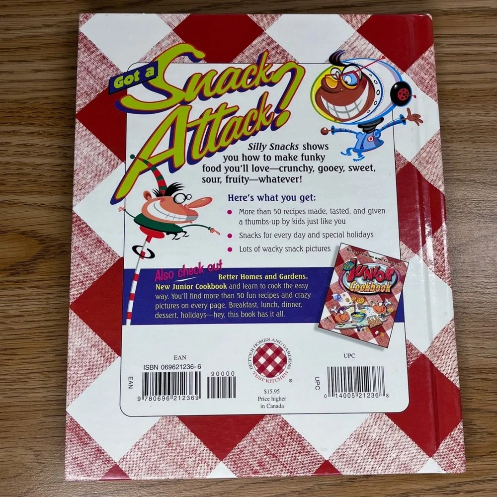 Better Homes and Gardens Kids Silly Snacks Cookbook 1998 Hardcover First Edition