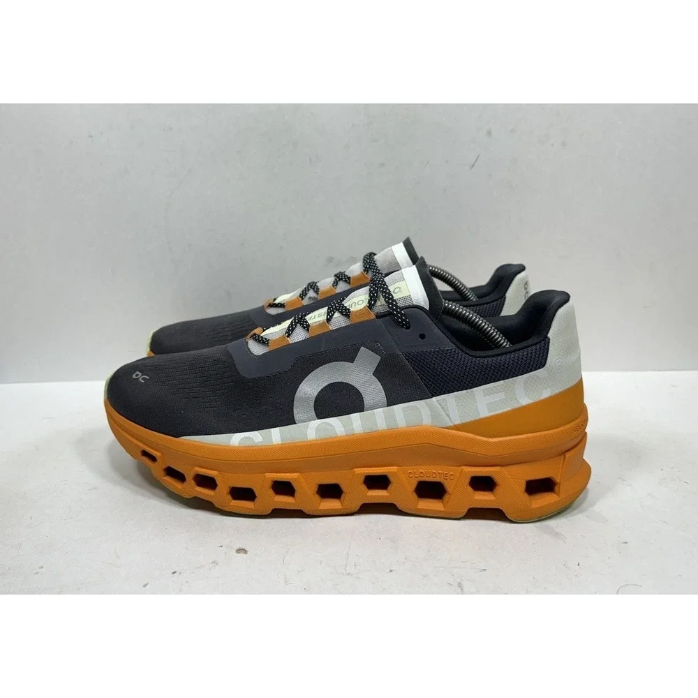 On Cloudmonster Eclipse Turmeric Orange Dark Grey 61.98656 Men's Size 12 Running