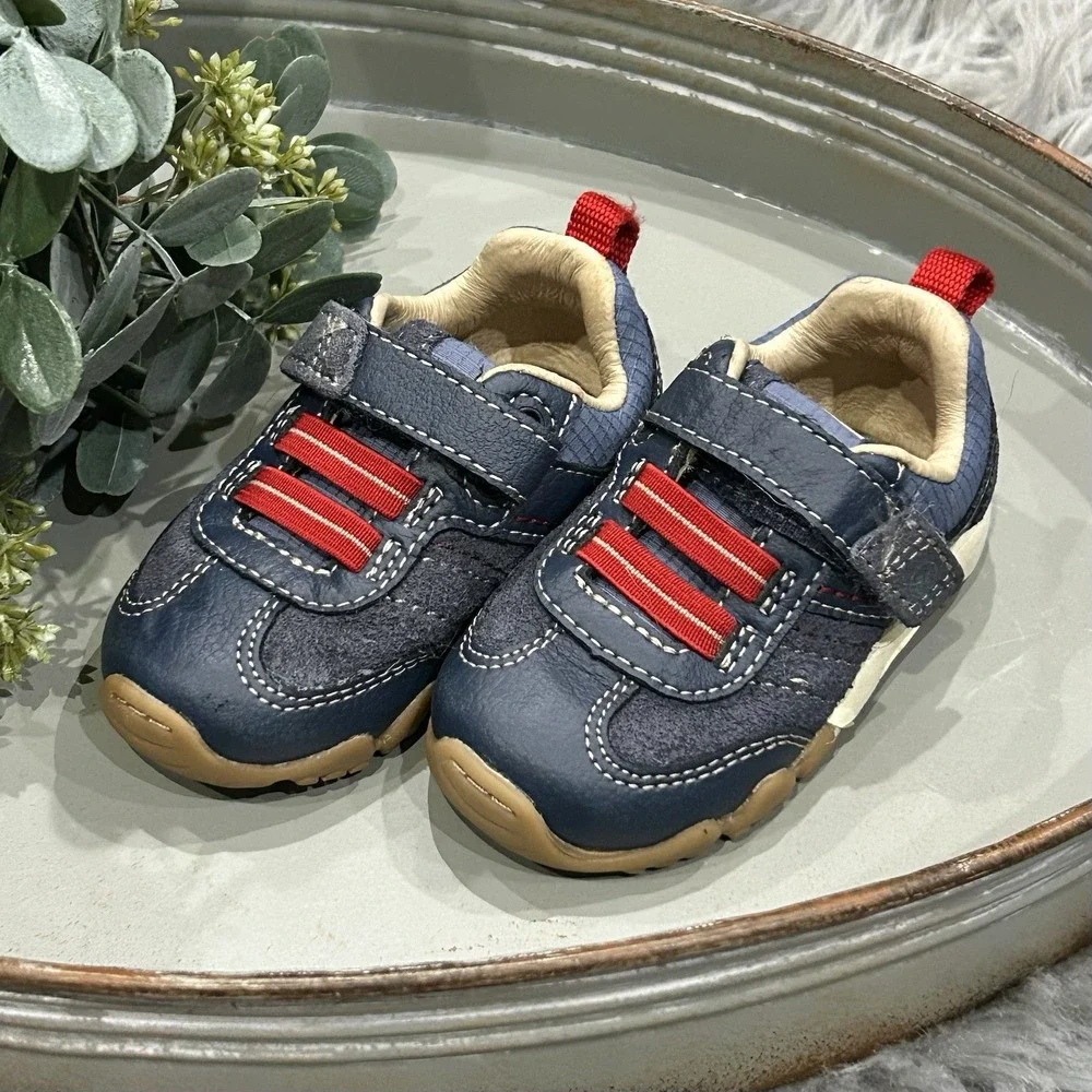 Stride‎ Rite SRT Baby and Toddler Boys Blue Prescott Casual Sneaker Size 4