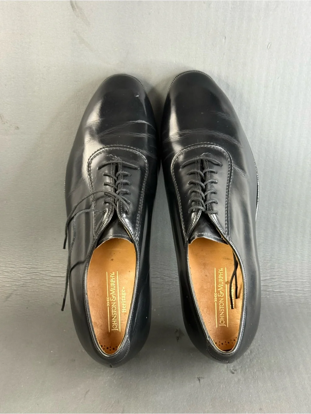 Johnston & Murphy black leather Heritage Oxford shoes men’s size 9.5