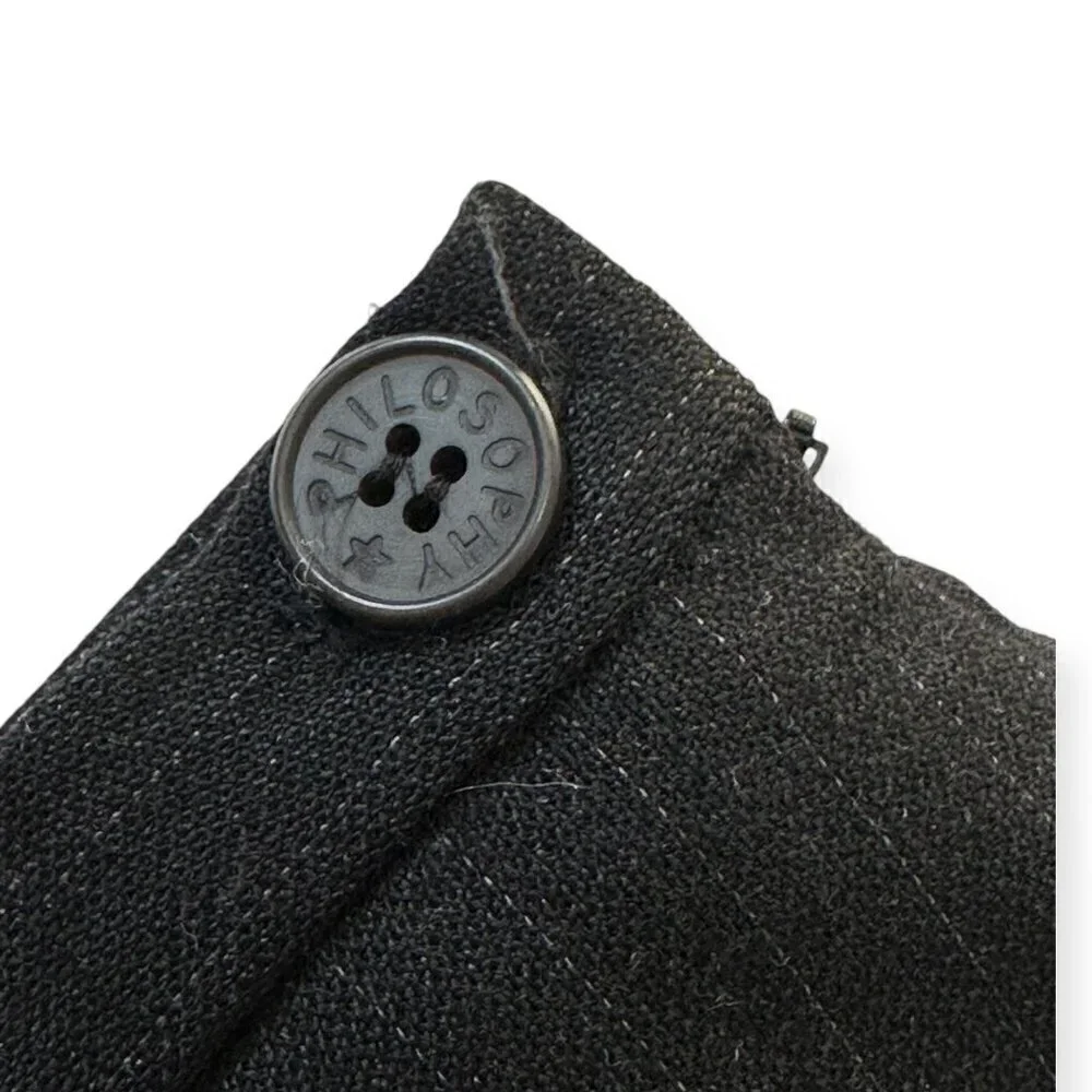 Philosophy‎ di Alberta Ferretti Maxi Pin Stripe Wool Skirt, Size US8