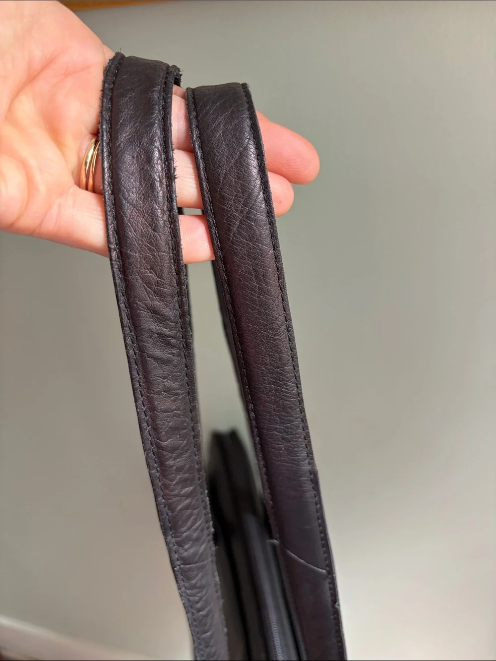 Latico Black Leather Business Case, Lap top carrier, structured purse, tote bag
