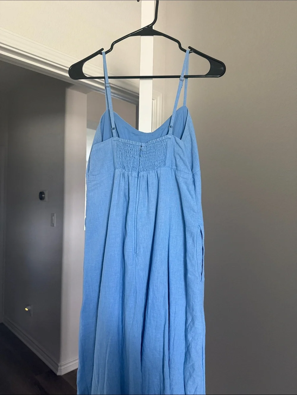 Abercrombie & Fitch Sky Blue Spaghetti Strap Maxi Dress