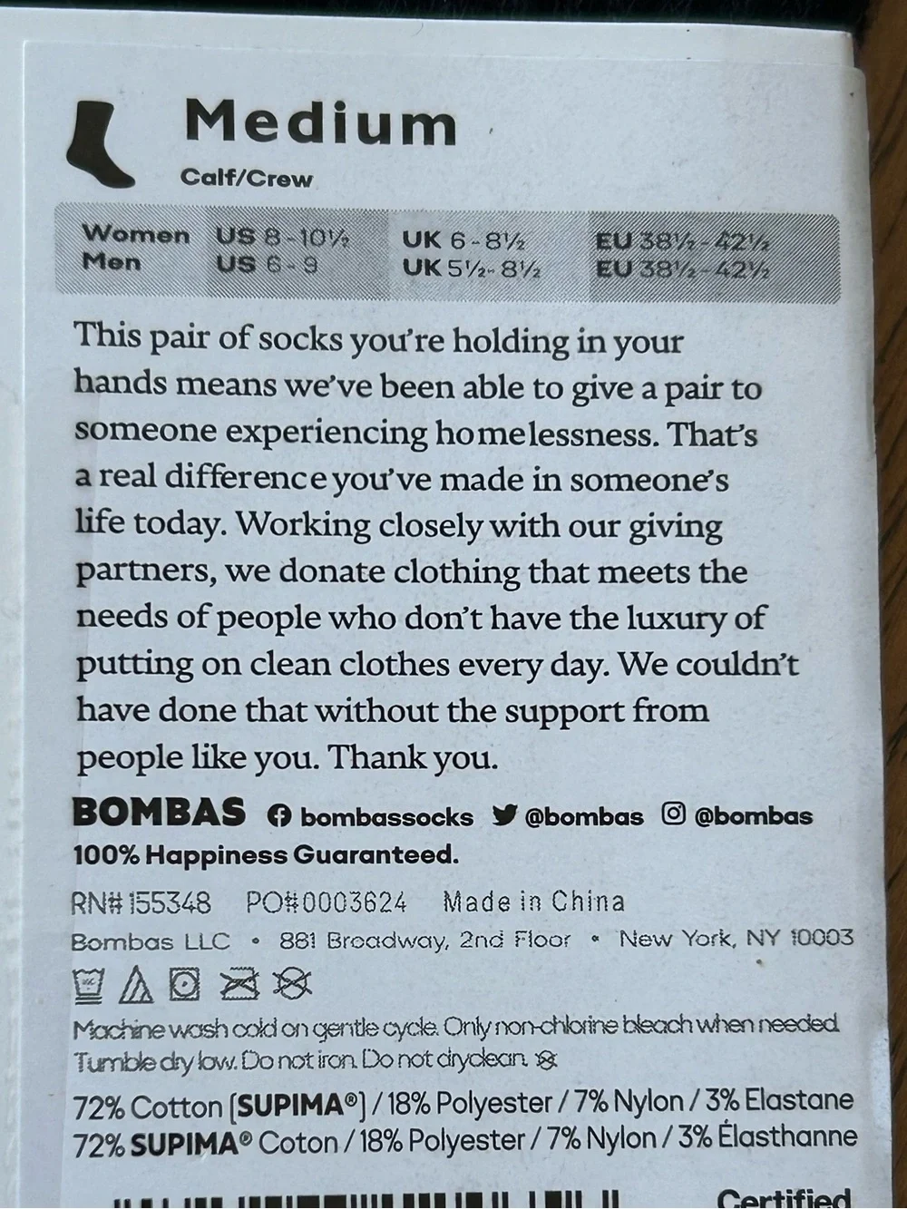 Bombas new tags