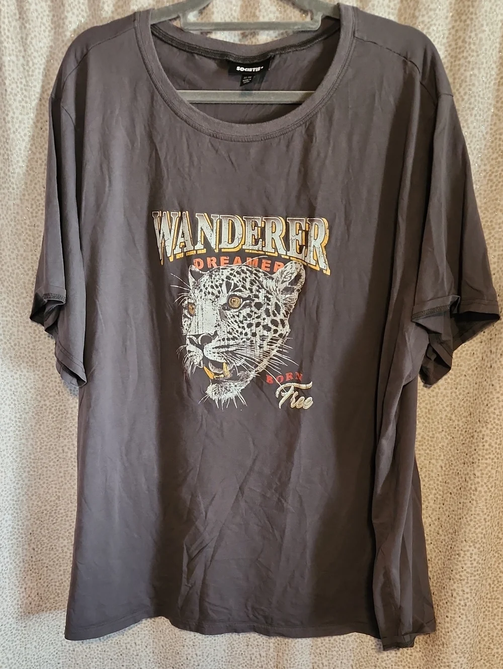 Wanderer Dreamer Graphic Short Sleeve Tee - Charcoal FINAL PRICE