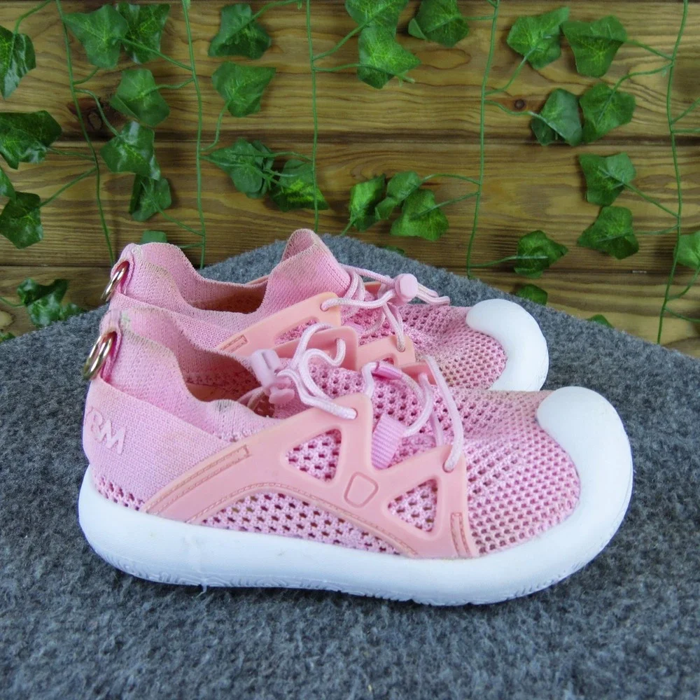 BM City Baby Sneakers Pink‎ Size 16 Mesh Hook & Loop Soft Sole