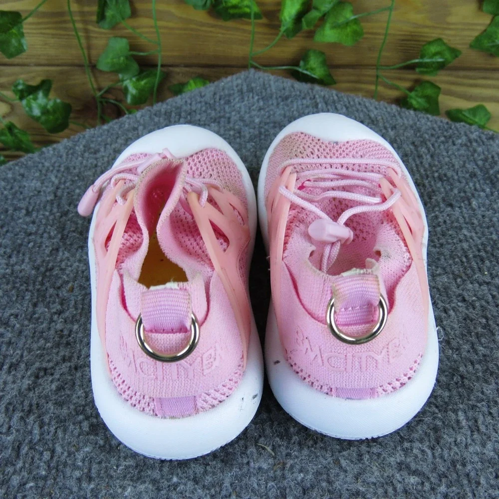 BM City Baby Sneakers Pink‎ Size 16 Mesh Hook & Loop Soft Sole