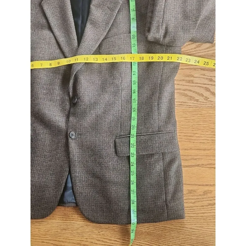 J21 Millenium Collection Classic Men's Charcoal Two-Button Blazer 100% Wool