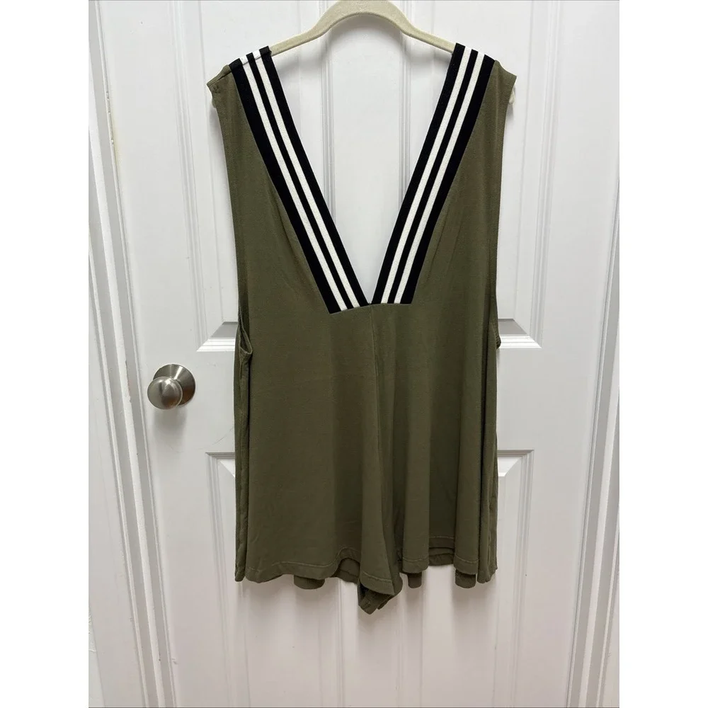 Free People Intimately Free Women's Varsity Army Green Jumper‎ - Large