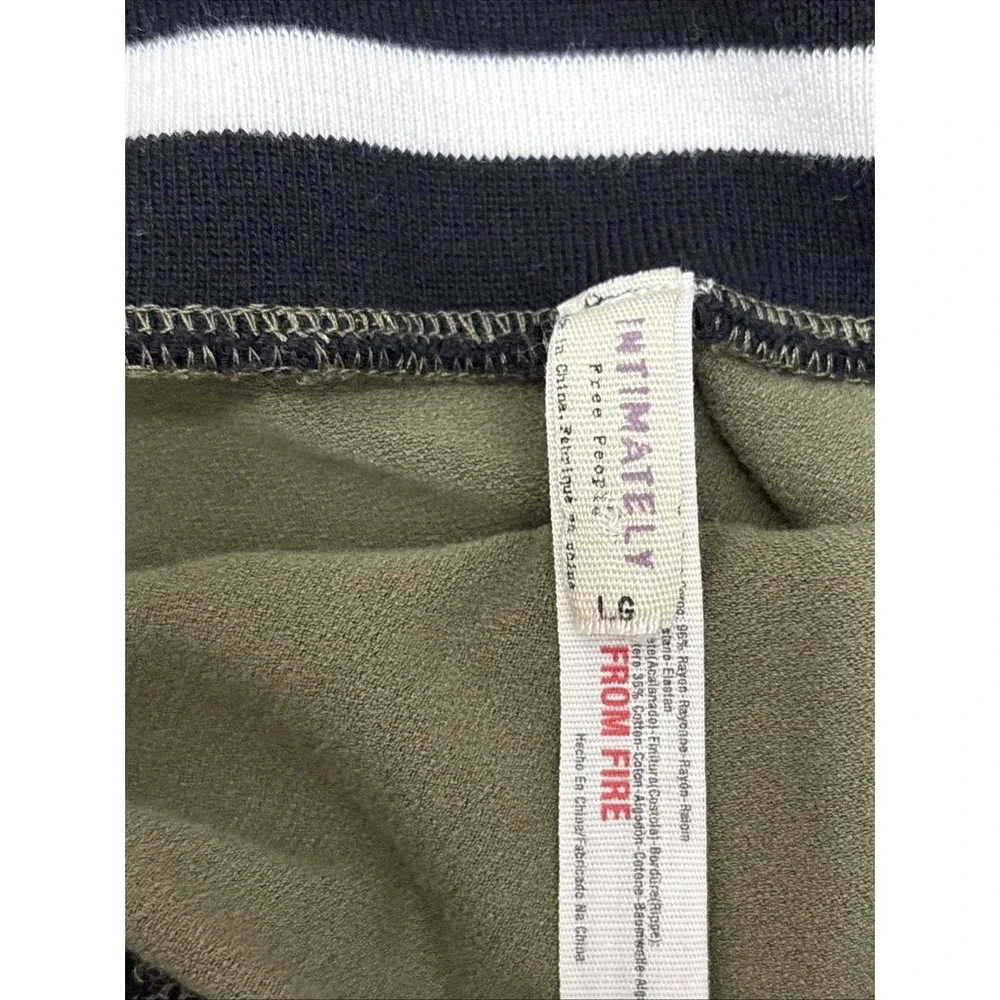 Free People Intimately Free Women's Varsity Army Green Jumper‎ - Large