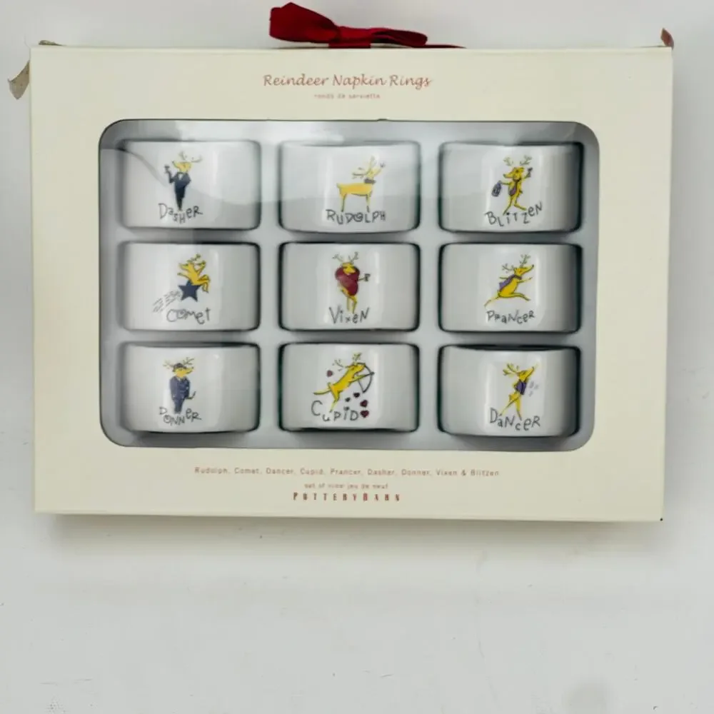 Pottery Barn Santa's Reindeer Napkin Holders