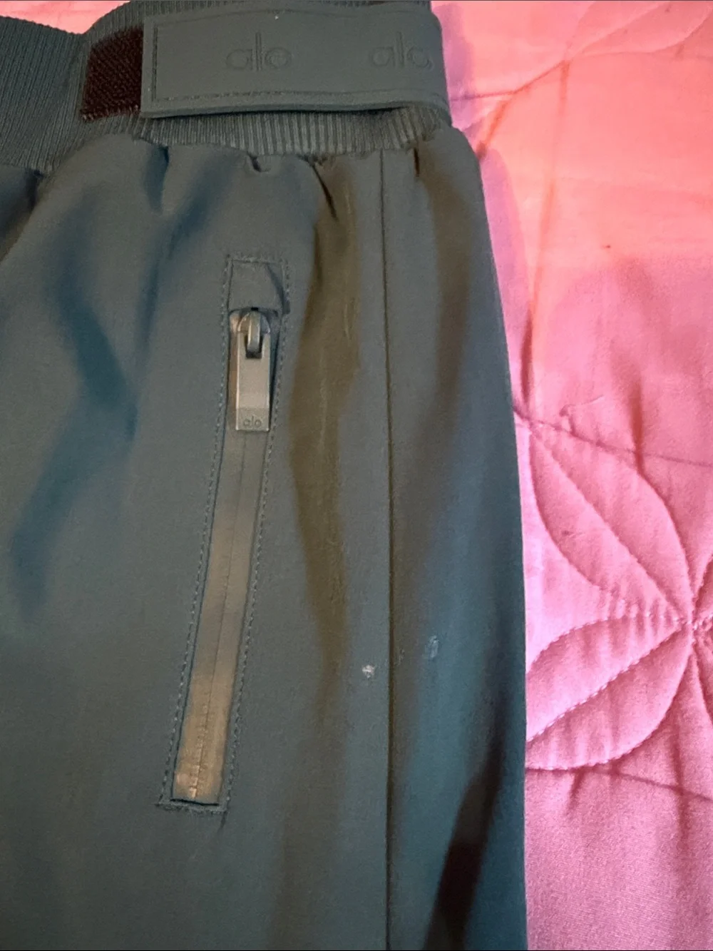 ALO Yoga Teal Athletic Skirt with Zipper Pockets