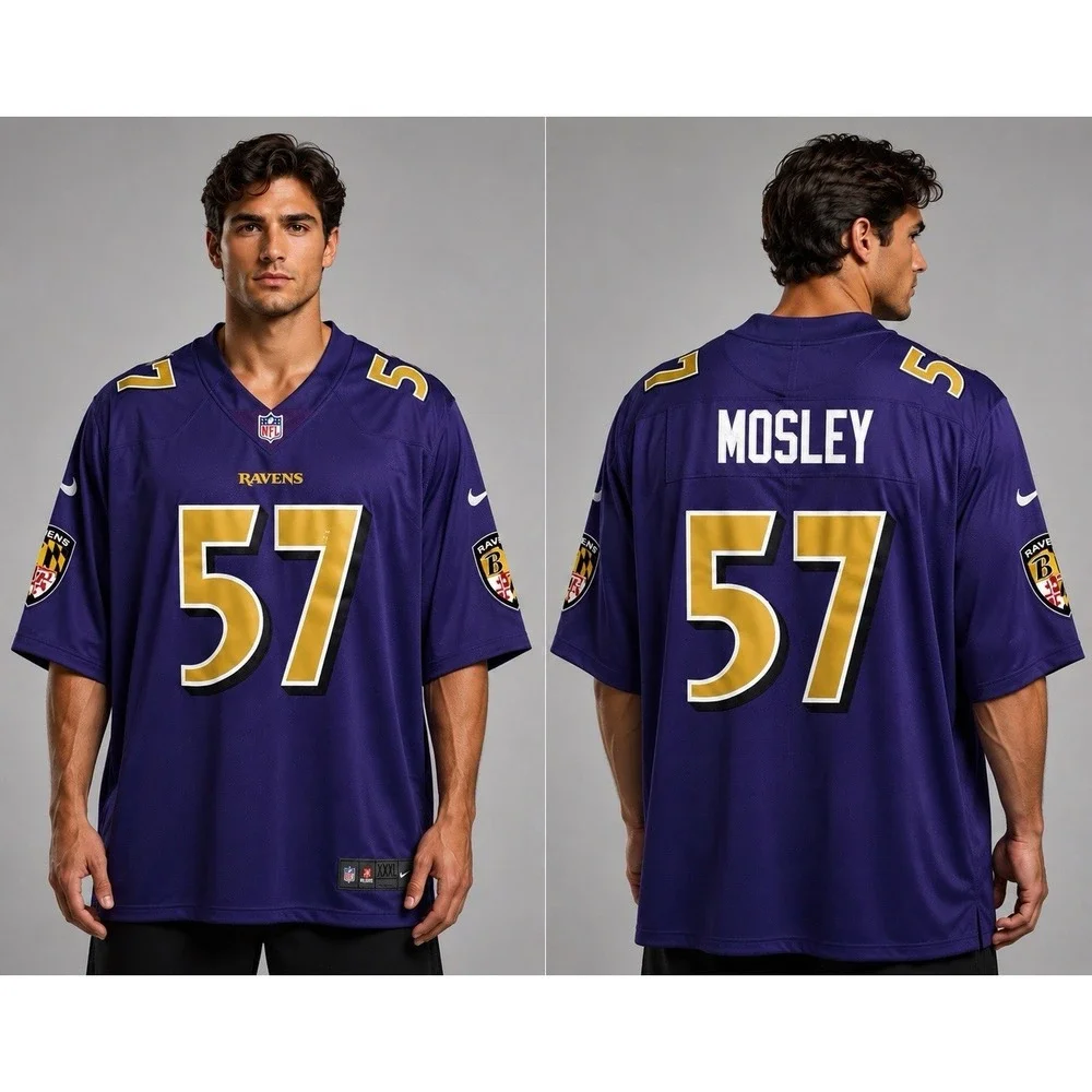 Nike Dri Fit On Field CJ Mosley #57 Baltimore Ravens Football Jersey Men's XXL