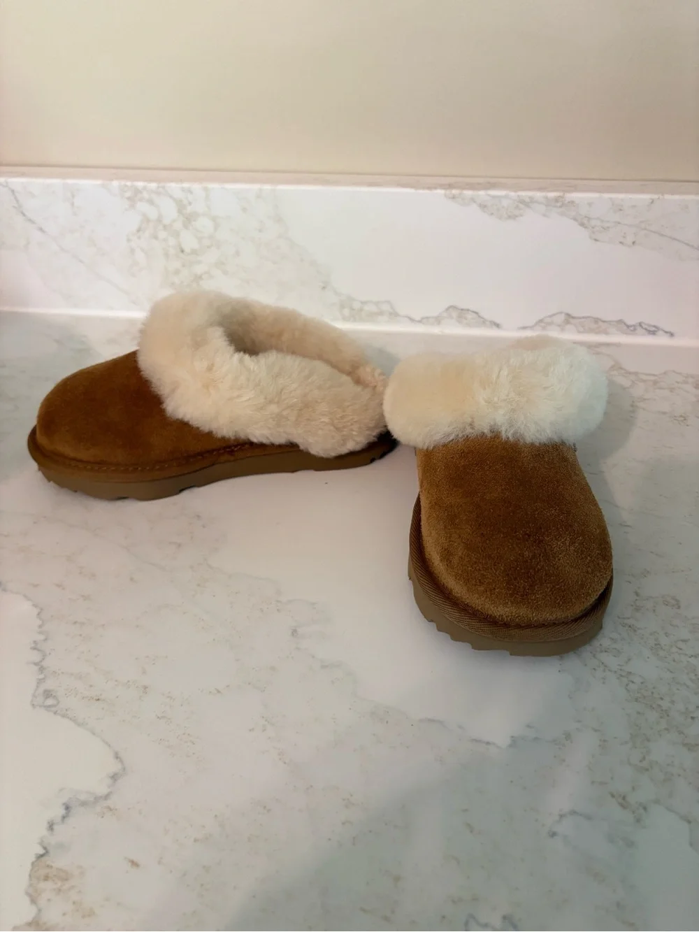 UGG Plush Shearling-Lined Boot - Cream-boys slippers