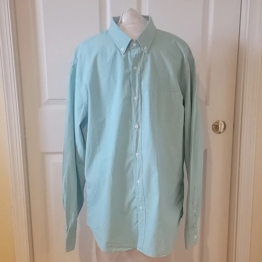 J.CREW MEN'S LONG SLEEVE OXFORD CHECKED SHIRT‎ (sz XL)