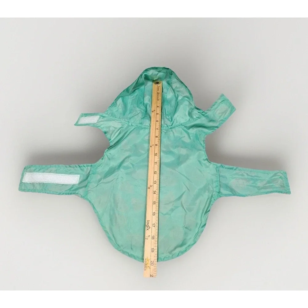 Watermelon Print‎ Dog Raincoat Hooded Blue Tropical Fruit Pet Jacket Small