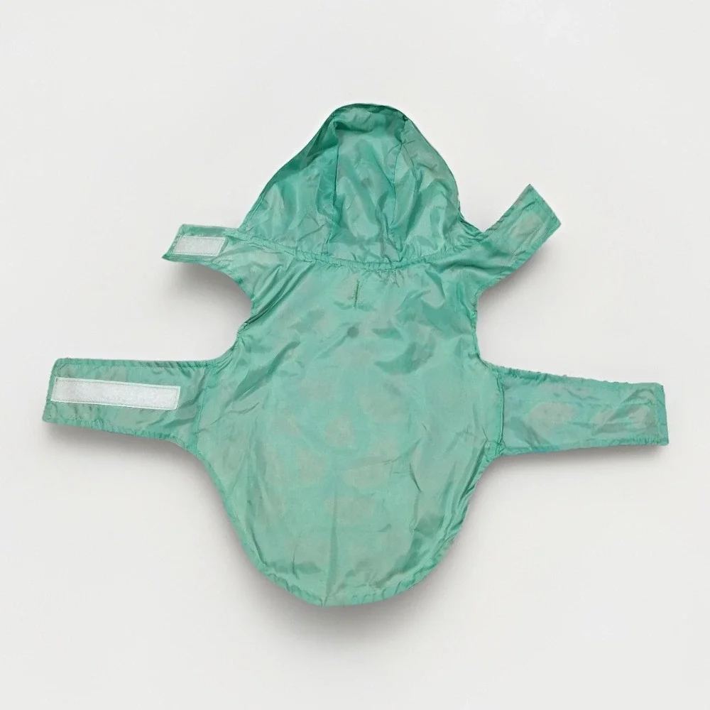 Watermelon Print‎ Dog Raincoat Hooded Blue Tropical Fruit Pet Jacket Small