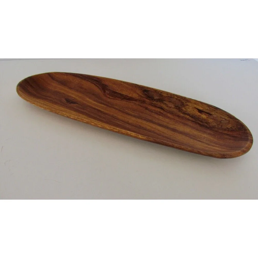 NEW West Elm Sidney Stainless Steel Serving Utensils Gold & Wood Serving Platter
