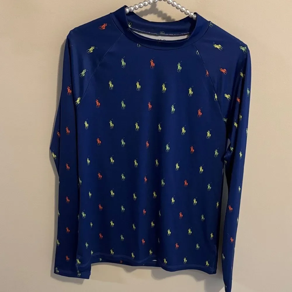 Polo Ralph Lauren Blue Youth swim shirt size xl