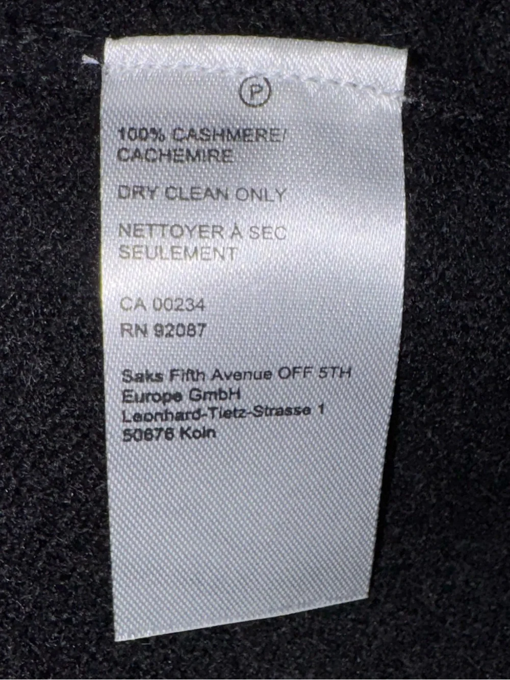 Saks Fifth Avenue streamlined black
