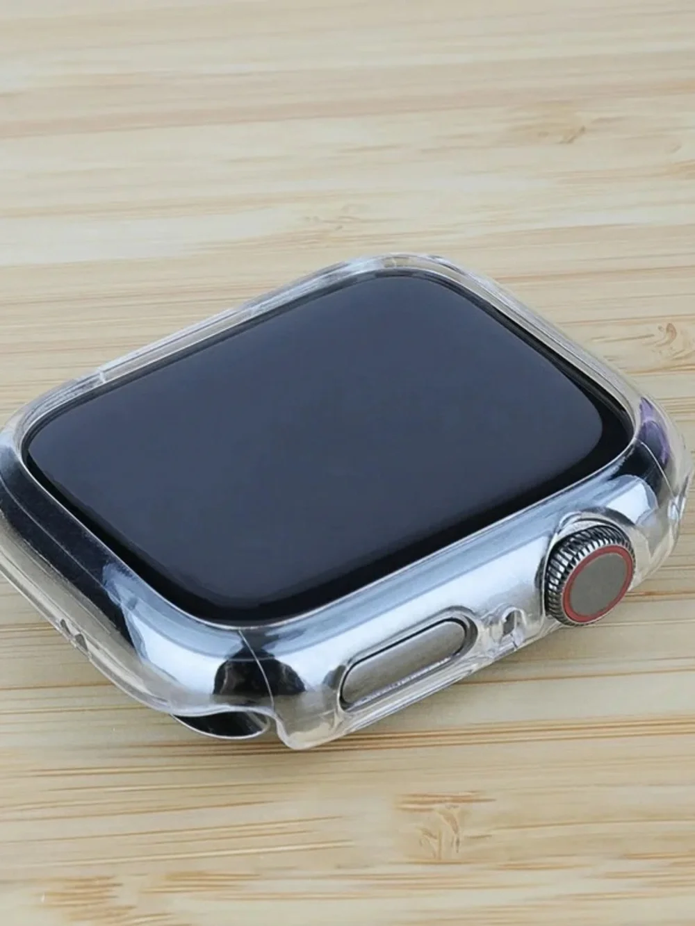 onn 45mm Clear Apple Watch Bumper Case with No Screen Cover NWT