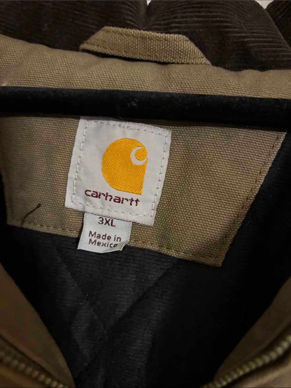 Vintage Carhartt Bankston Sandstone Canvas Bomber Jacket Brown 101228 3XL