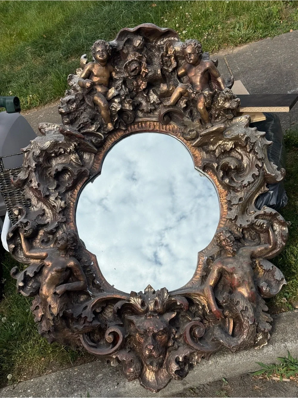 Vintage Finesse Originals sculptural fantasy mirror