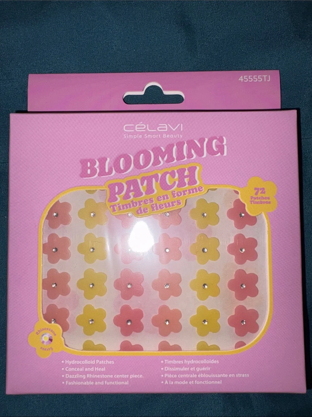 célaVi Blooming Patch Hydrocolloid Acne Pimple Patches - Pink & Yellow Flower