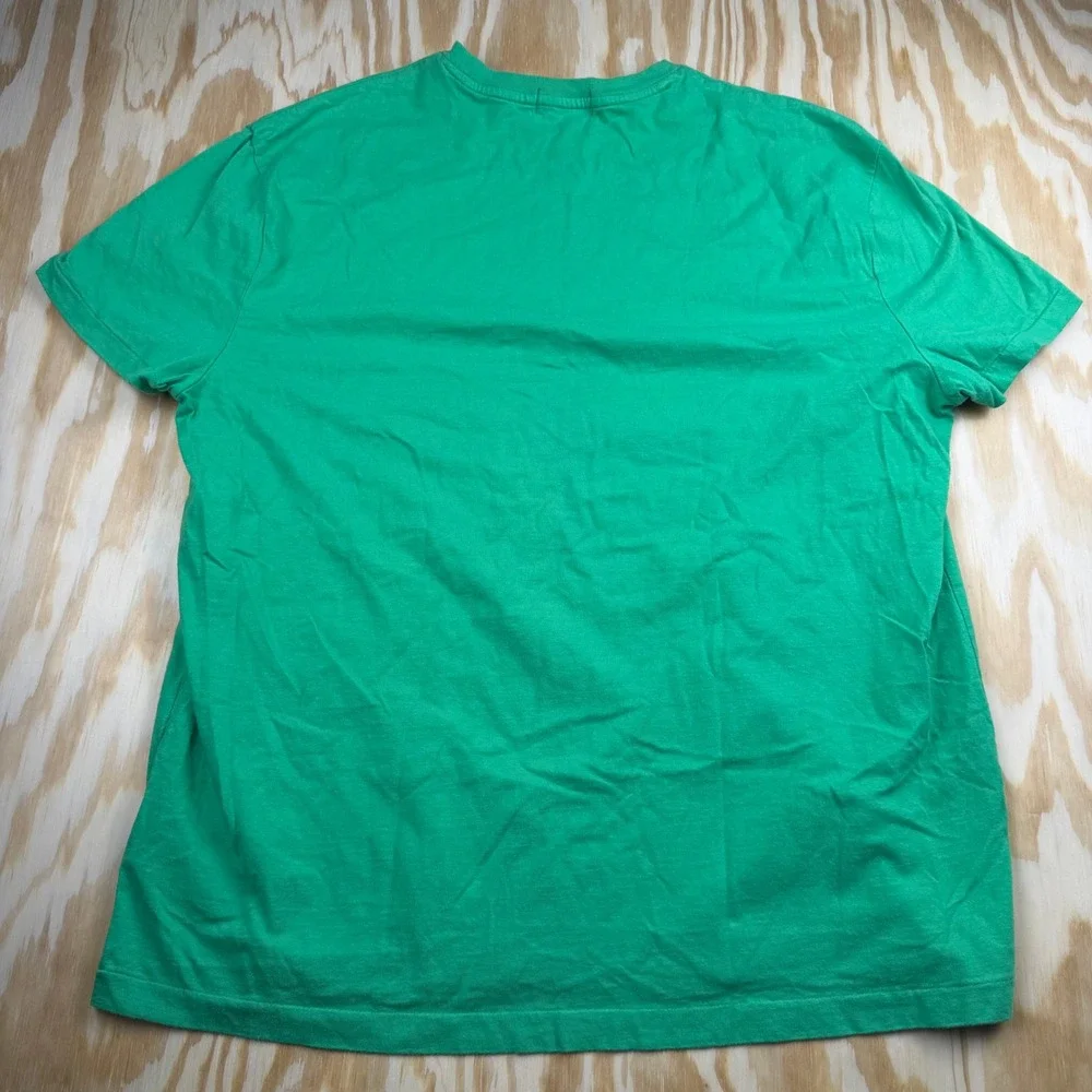 Polo Ralph Lauren Mens Green Classic Fit Logo Graphic T-Shirt Large