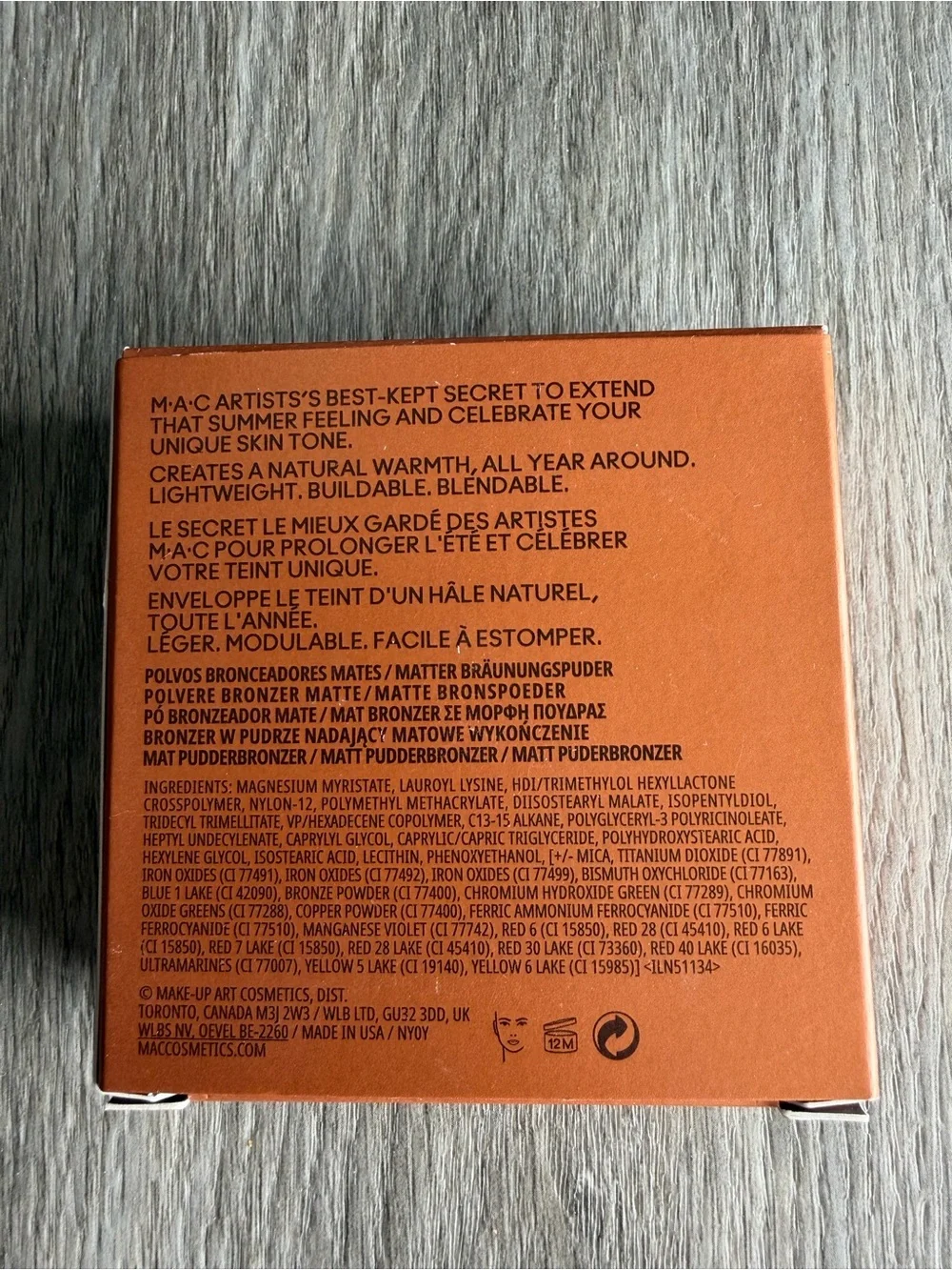MAC Skinfinish Sunstruck Matte Bronzer “Light Golden”