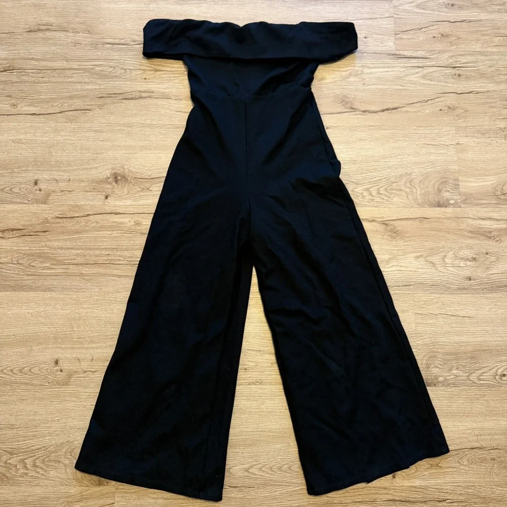 LOVERS & FRIENDS Black Off the Shoulder Jumpsuit ‎ XS