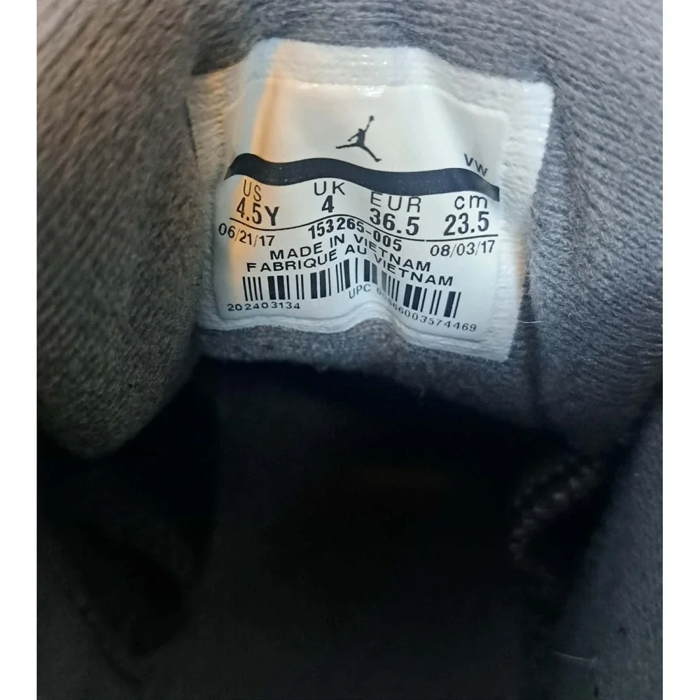 Nike Air Jordan 12 XII Retro GS Grey Wolf 153265-005 Youth Size 4.5 Y Suede
