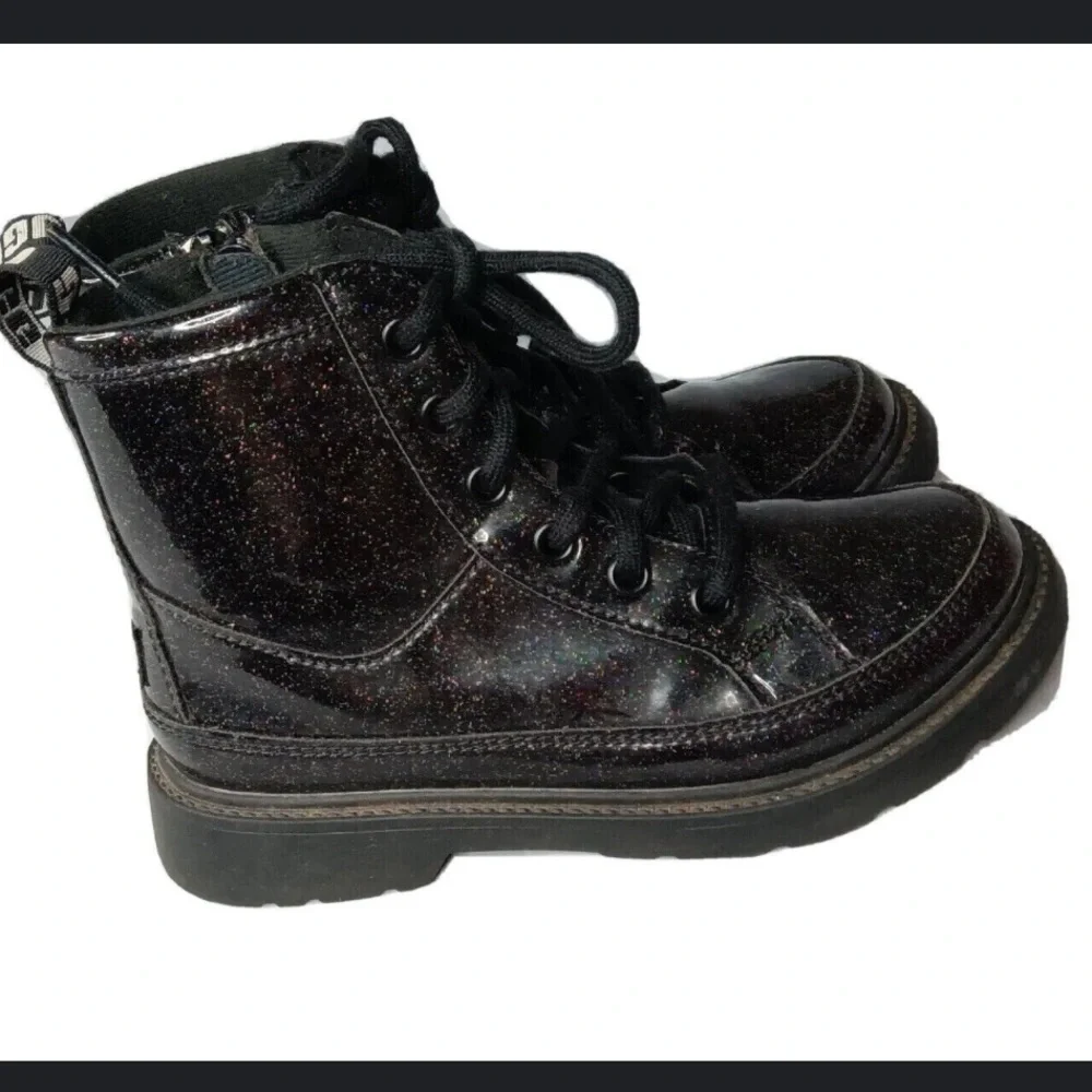 Uggs‎ girls Black Glitter Combat Boots