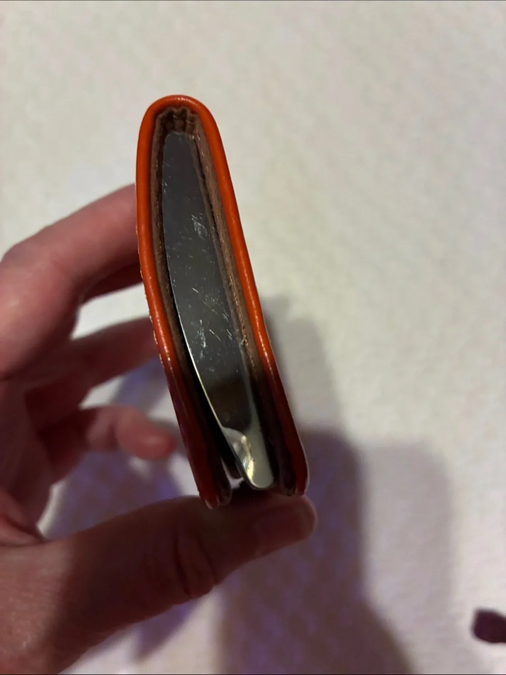 Firenze  Leather orange Card Holder