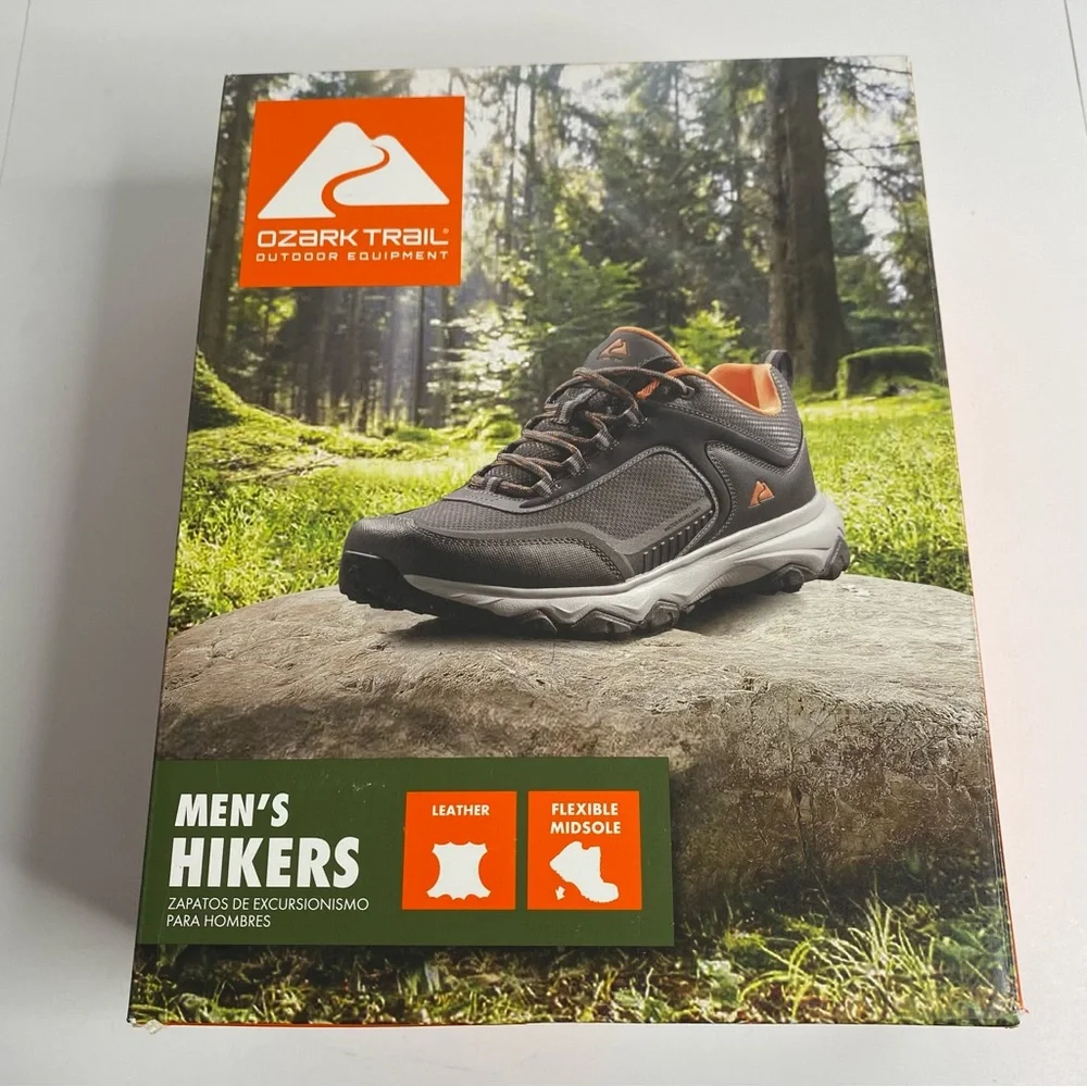 Mens Outdoor Low Top Hiking/Fishing/Hunting/Working Ozark Trail‎ Gray Boots Sz 7