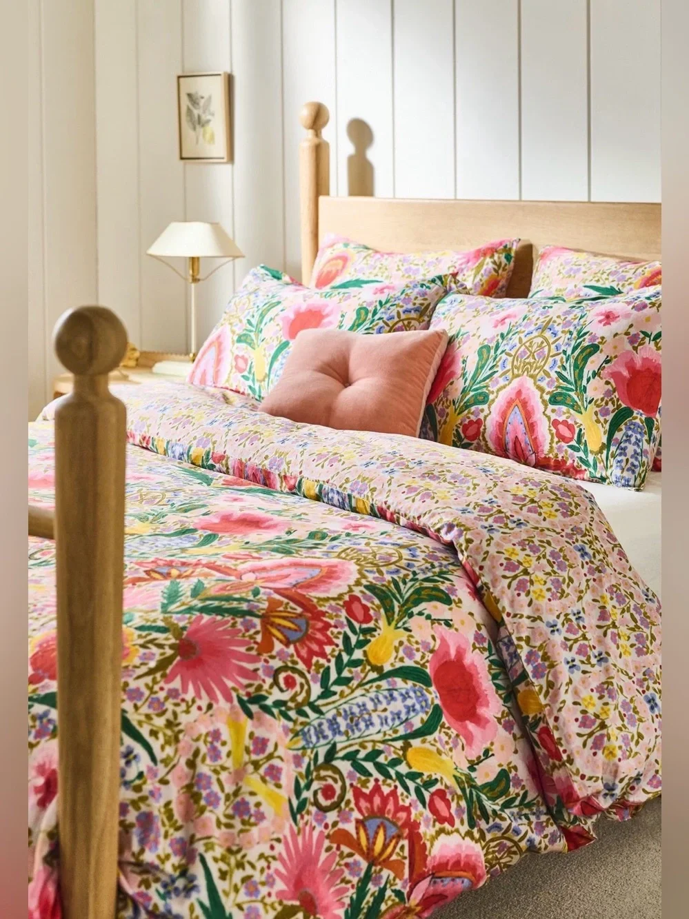 Anthropologie MINDTHEGAP Cotton Sateen Printed Duvet Cover & Shams, Susie Q