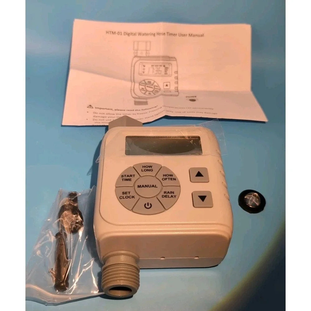 Sprinkler Timer, Programmable Irrigation Water Timer for Garden Hose, Solar/Batt