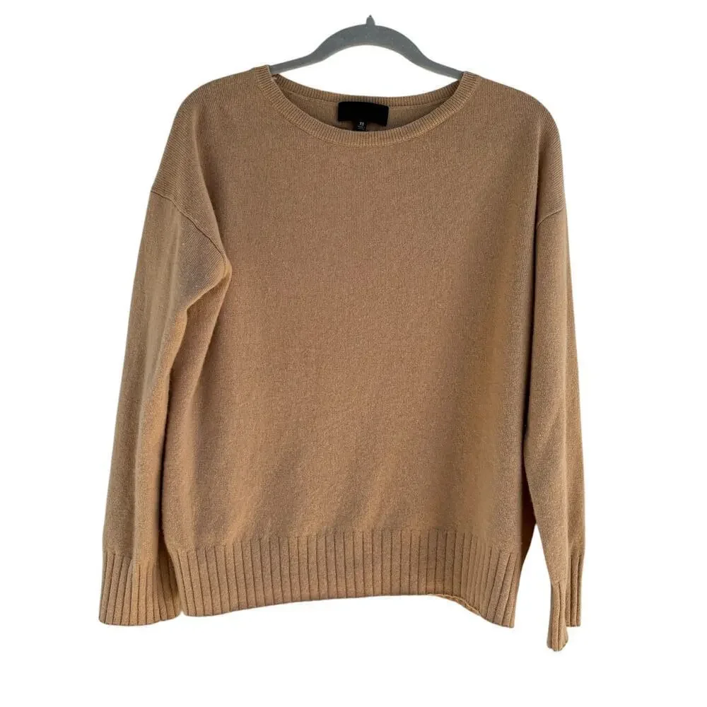Nili Lotan Cashmere Boyfriend Sweater Size XS in Camel Boxy Fit