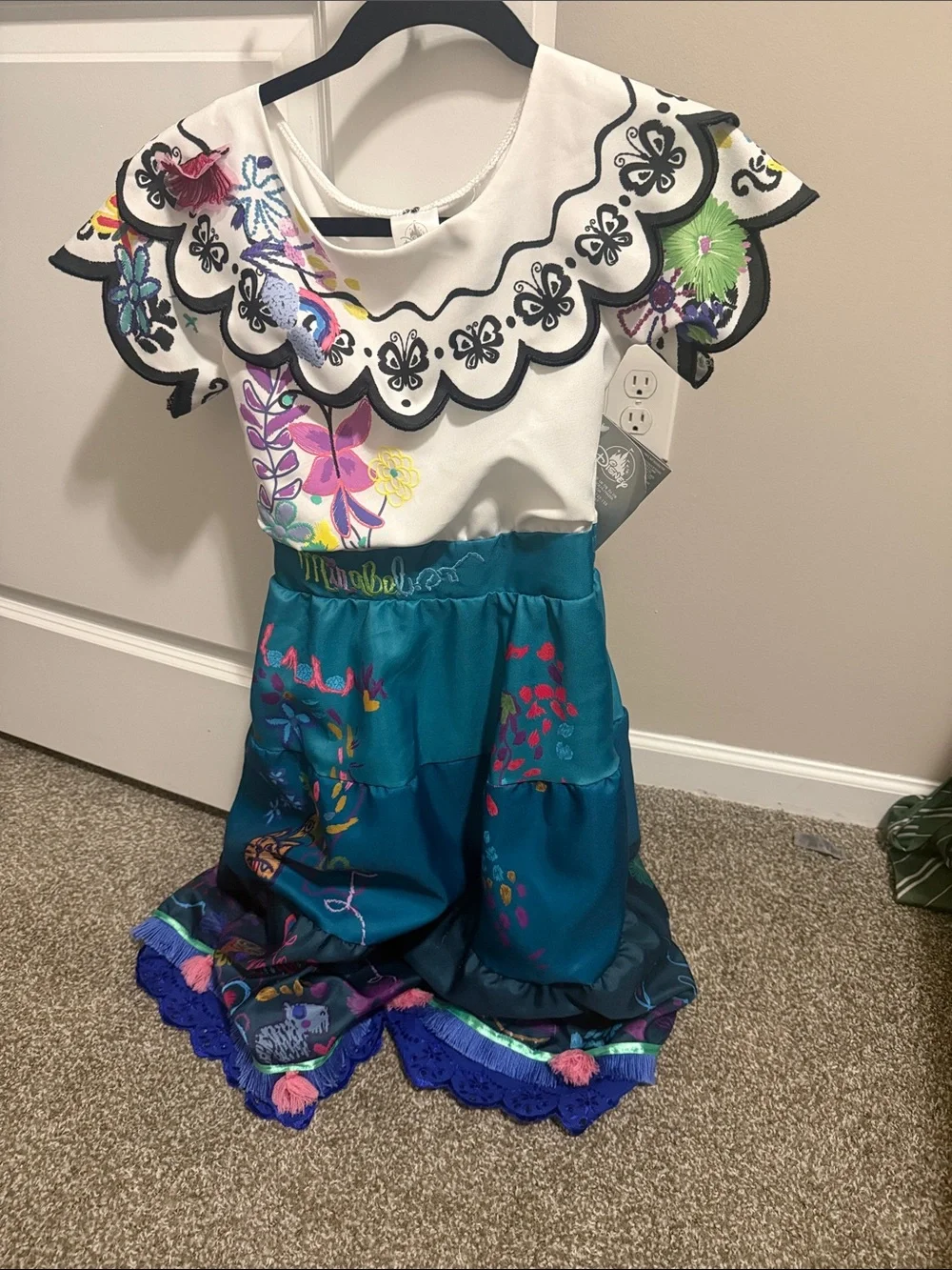 Disney Encanto Floral Embroidered Kids Costume