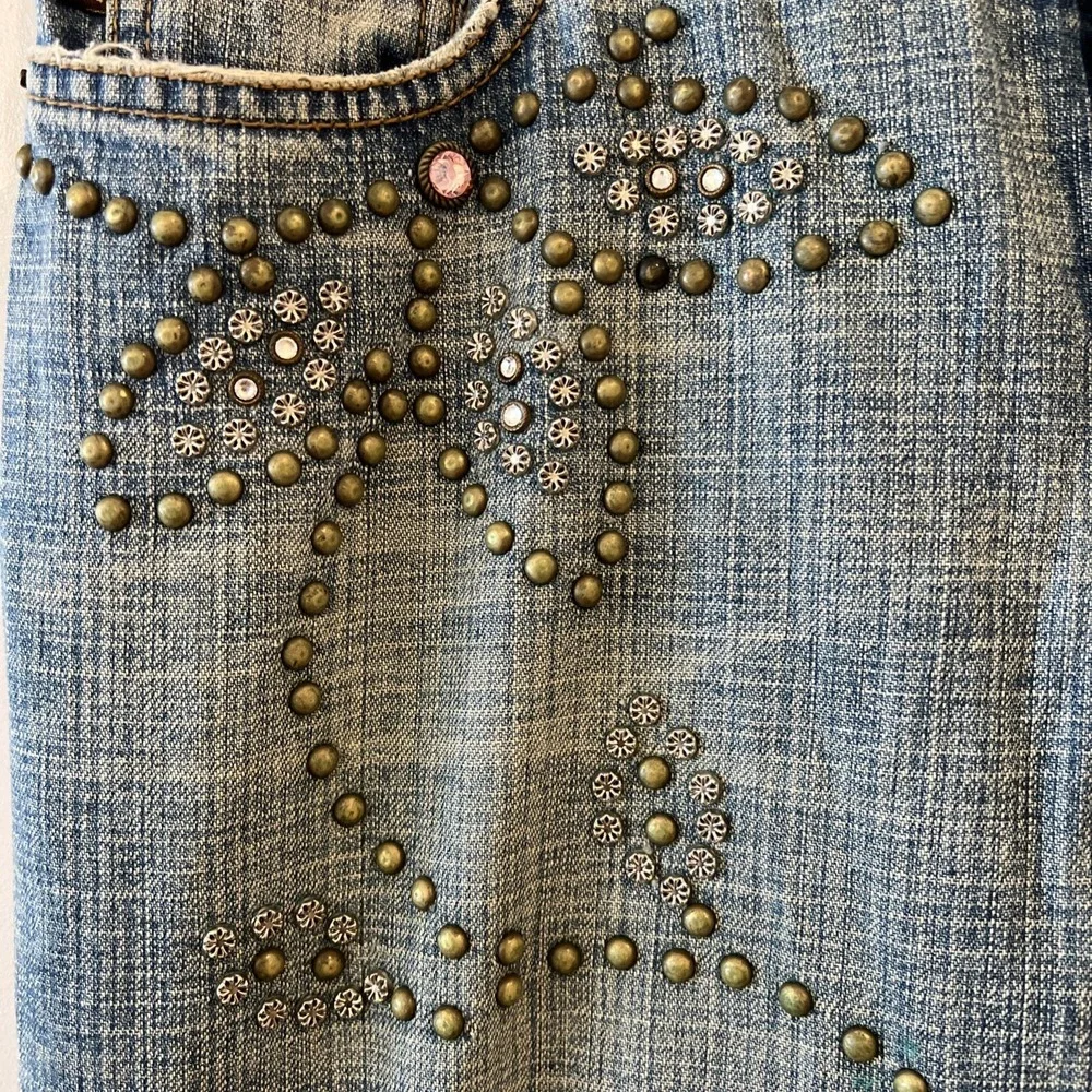 STREETS AHEAD Bejeweled‎ Bootcut Flared Boho Western Jeans Women's 32 x 30.5 USA