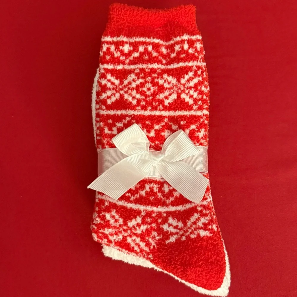 Lane Bryant Cozy Holiday Socks 2‎ pairs One Size NWT