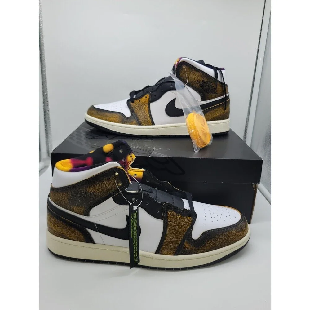 Jordan 1 Mid Sail/Taxi Size 11.5 Mens -DQ8417-071