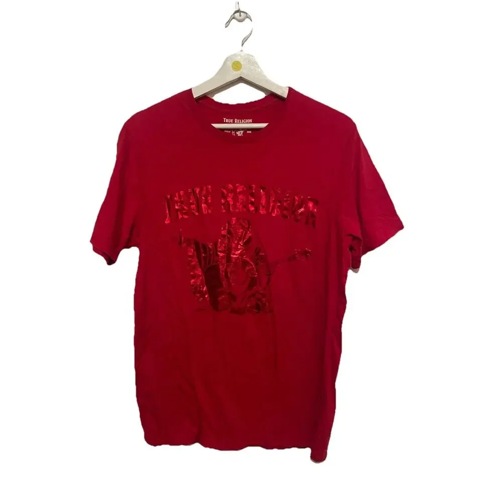 TRUE RELIGION Brand Jeans Red T‎ Shirt size Medium